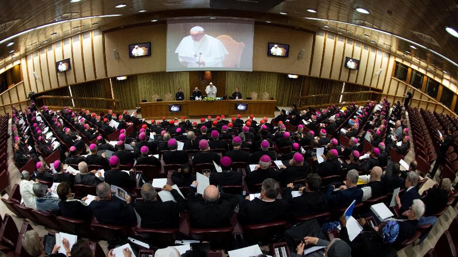 21.fev.2019 - Primeira cúpula do Vaticano para discutir abusos sexuais cometidos por padres - Vaticano via Reuters