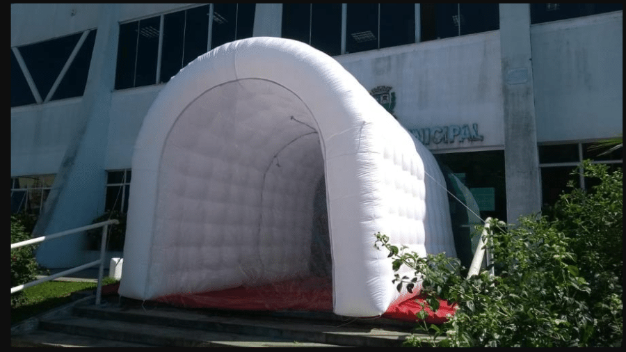 Túnel desinfetante é instalado na prefeitura de Boituva (SP)  - Divulgação