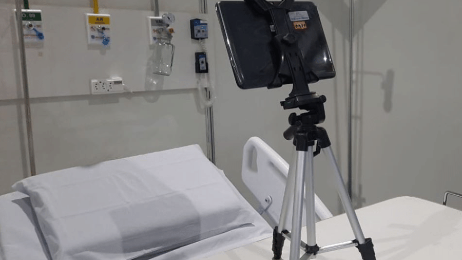 Hospital de Campanha do Rio de Janeiro usará videochamadas para pacientes na quarentena - Reprodução/Facebook/marcelocrivella