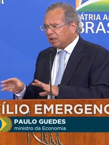 Paulo Guedes, ministro da Economia, fala sobre extensão do auxílio emergencial - Reprodução