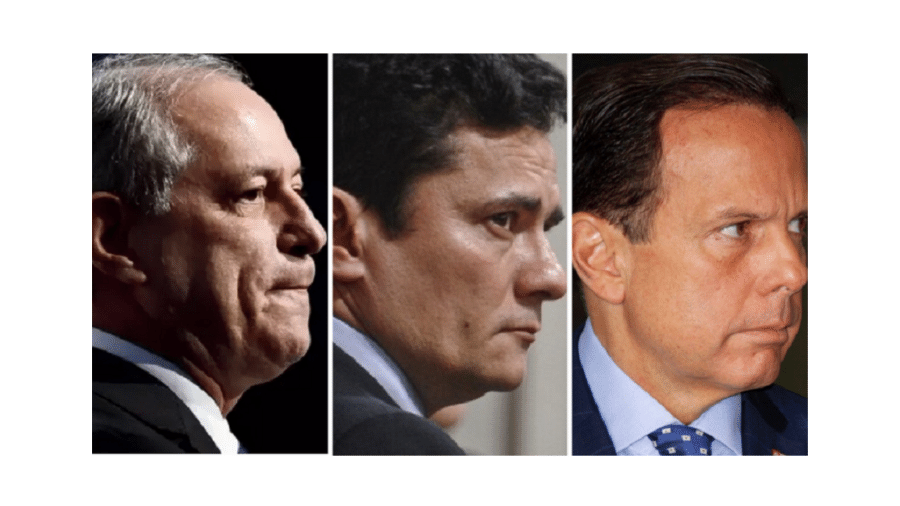 Os presidenciáveis Ciro Gomes, Sergio Moro e João Doria - Evaristo Sá/AFP;  Marcos Oliveira/Agência Senado e Flavio Corvello/Futura Press/Estadão Conteúdo