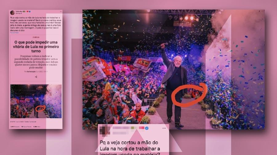 07.jun.2022 - É falso que houve montagem em foto de Lula durante evento em Porto Alegre em publicação da Veja - Projeto Comprova