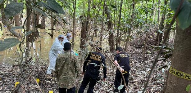 Polícia durante busca por Bruno e Don no Vale do Javari (AM)