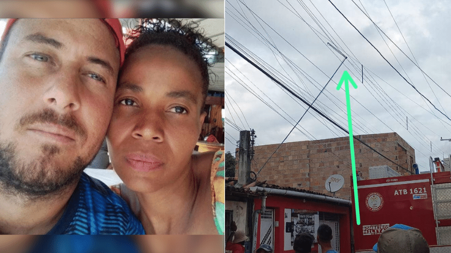 João Paulo Marques dos Santos, de 33 anos, e a esposa, Josenilda Tosta Sena, de 37 anos, morreram eletrocutados na Bahia - Reprodução/Redes Sociais