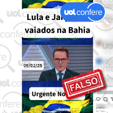 17.fev.2025 - Posts usam recorte de programa da Jovem Pan de junho de 2023 com legenda falsa 17.fev.2025 - Posts usam recorte de programa da Jovem Pan de junho de 2023 com legenda falsa