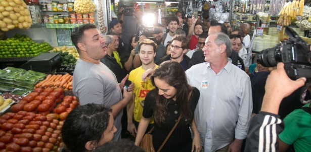 29.ago.2018 - O candidato do PDT à Presidência da República, Ciro Gomes visita o Mercado Central de Belo Horizonte (MG), na manhã desta quarta-feira (29). O candidato estava acompanhado da esposa, Giselle Bezerra