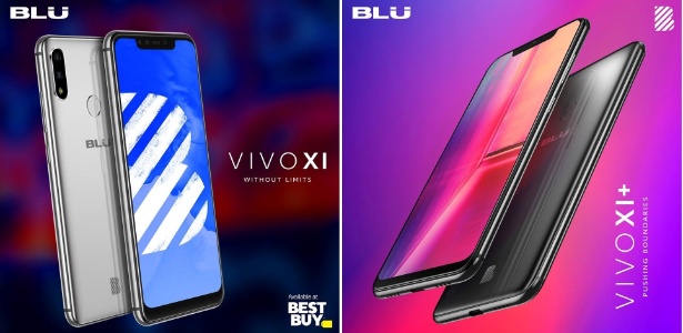Celulares da linha Vivo da fabricante Blu, que agora se chama "V" no Brasil - Divulgação
