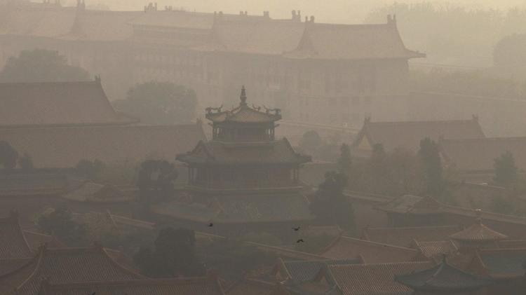 This was Beijing's Forbidden City on a day of heavy pollution in 2013 - Getty Images - Getty Images