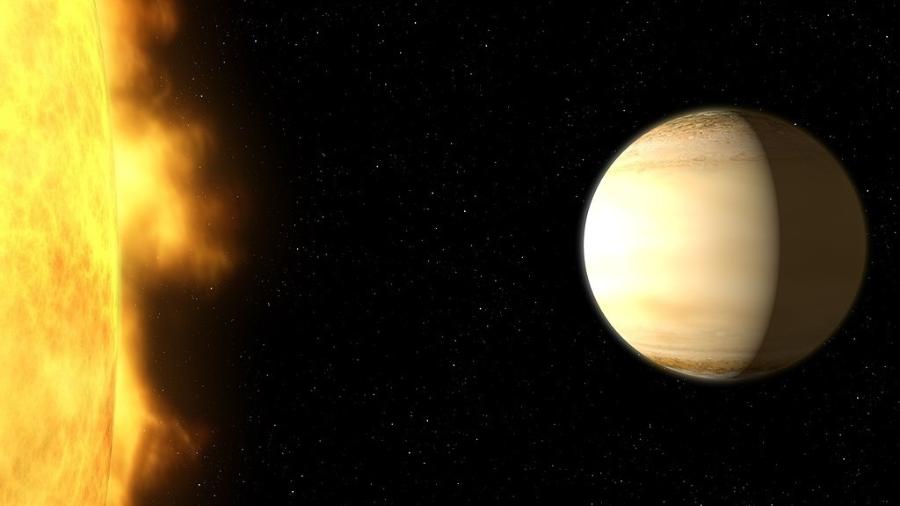 Exoplaneta WASP-39b orbita seu sol bem de perto; na Terra, dióxido de carbono gera efeito estufa e regula as temperaturas - Nasa