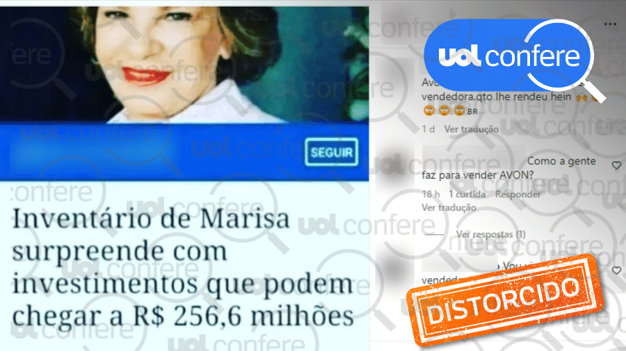 27.mar.2023 - Marisa Letícia possuía investimentos no valor de R$ 26 mil - Reprodução/Instagram