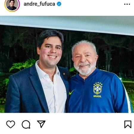 07.set.2023 - O novo ministro do Esporte, André Fufuca, e o presidente Lula, após a indicação para o Ministério do Esporte.