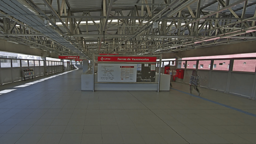 Estação Ferraz de Vasconcelos, da Linha 11-Coral da CPTM, na região metropolitana de São Paulo - Reprodução/Google Street View