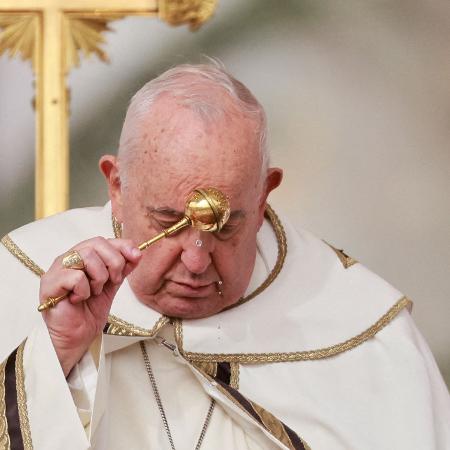 Papa Francisco na missa de Páscoa, na Basílica de São Pedro - Yara Nardi/Reuters - 31.mar.2024