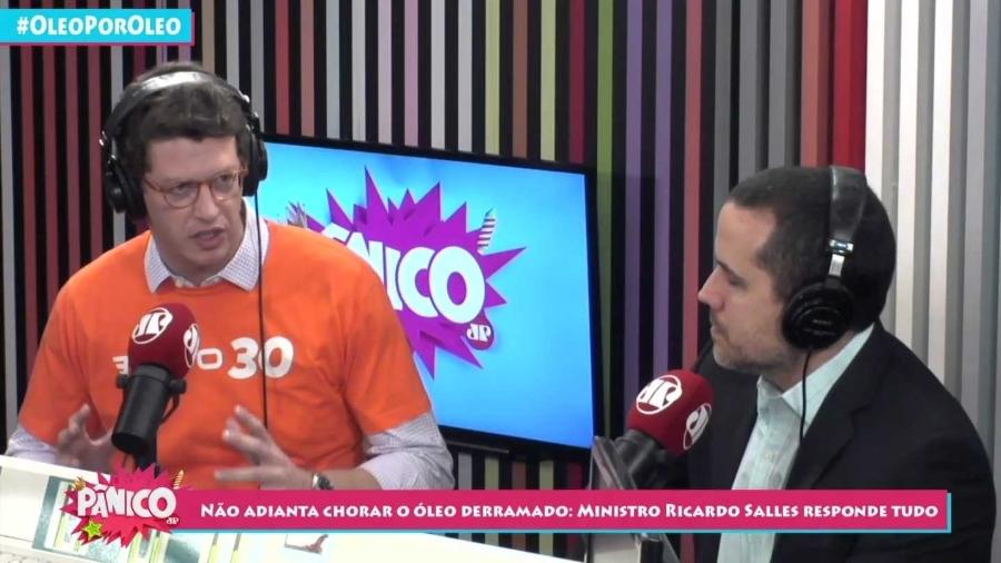 Ricardo Salles foi com a camisa do Partido Novo a programa da Jovem Pan - Reprodução/Jovem Pan