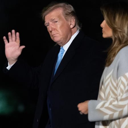 O presidente dos EUA, Donald Trump, e a primeira-dama Melania: campanha eleitoral teve intenso uso de dados das redes sociais - Saul Loeb/AFP