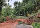 Chuva alaga casas e interdita rodovias no sul de Minas Gerais - Reprodução/Twitter/@PRF_MG