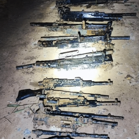 Armas furtadas do Exército recuperadas pela polícia