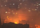 Incêndio em favela da zona sul de SP deixa 198 desalojados - TV Globo/Reprodução