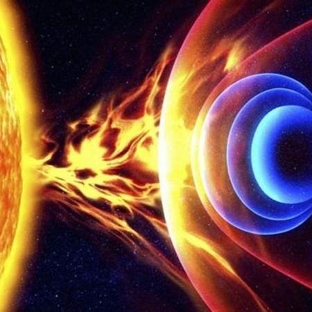 O campo magnético da Terra é um escudo que protege o planeta da radiação dos ventos solares  - Science Photo Library