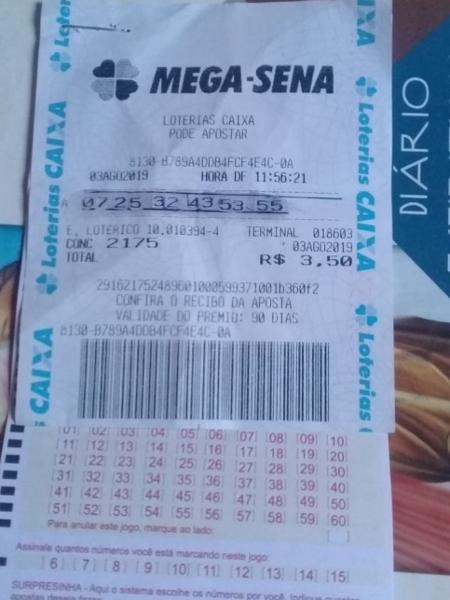 Jovem falsificou bilhete premiado da Mega Sena - Reprodução
