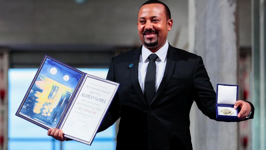 O primeiro-ministro etíope Abiy Ahmed recebe o prêmio Nobel da Paz, em Oslo - Scanpix/Hakon Mosvold Larsen/Reuters