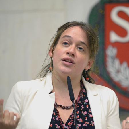 A deputada estadual Isa Penna (PSOL) na Alesp - José Antonio Teixeira/Alesp