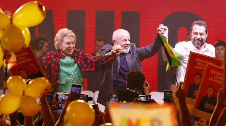  Marta, Lula e Boulos, durante lançamento da candidatura à Prefeitura de São Paulo