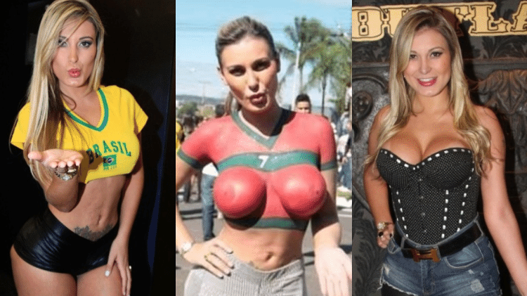 Andressa Urach em aparições antes de sua conversão