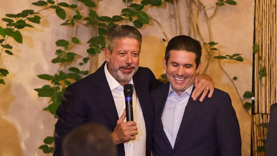 Arthur Lira (PP-AL) e Hugo Motta (Republicanos-PB) em jantar da bancada paulista Arthur Lira (PP-AL) e Hugo Motta (Republicanos-PB) em jantar da bancada paulista