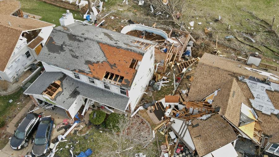 Tornado no Missouri, nos Estados Unidos, em 15 de março de 2025