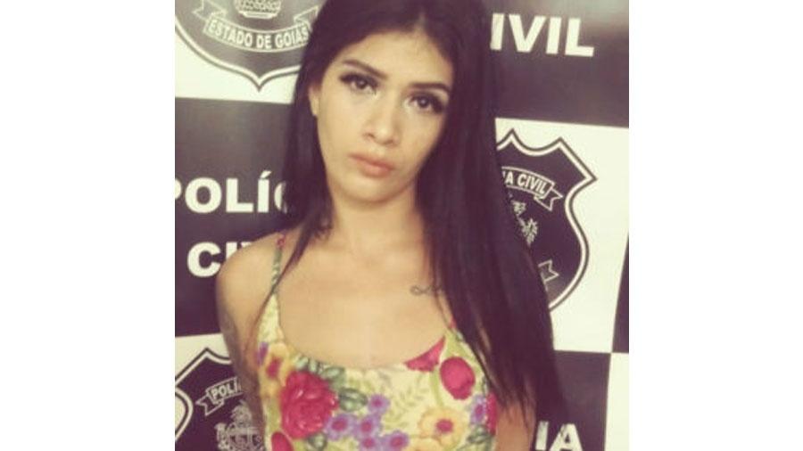Gabriela Sara Vasconcelos Assunção, de 19 anos, foi presa em Anápolis - Divulgação/Polícia Civil de Goiás