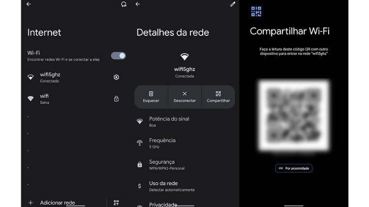 Passo a passo para criar QR code para compartilhar senha de rede wi-fi no Android - Reprodução - Reprodução