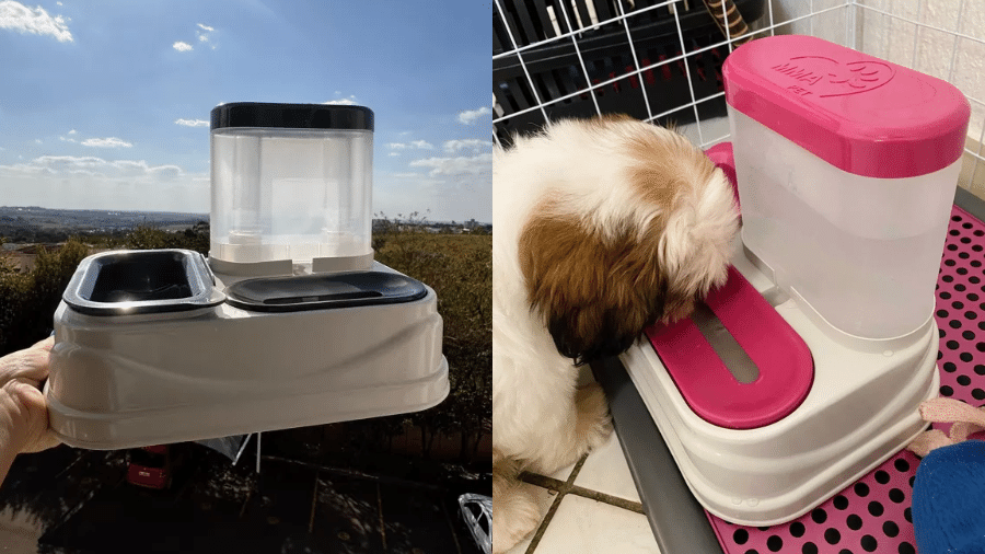 Produto possui um sistema que evita molhar os pelos do pet Produto possui um sistema que evita molhar os pelos do pet