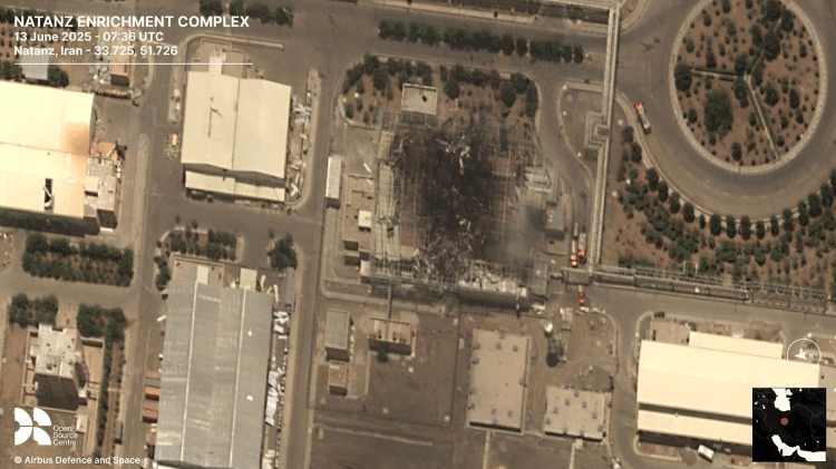 Imagens de satélite mostram destruição no complexo nuclear de Natanz