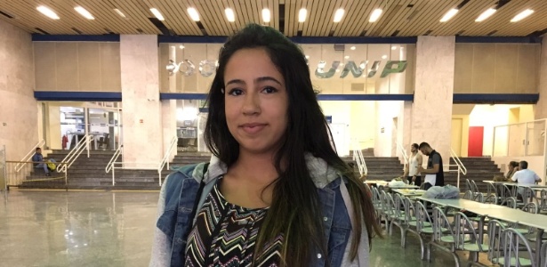 A estudante Yasmin Aleixo, 15, achou a prova muito difícil