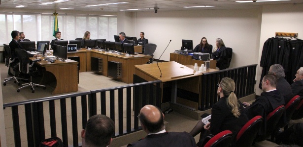 Desembargadores do TRF-4 durante o julgamento de Lula, em janeiro