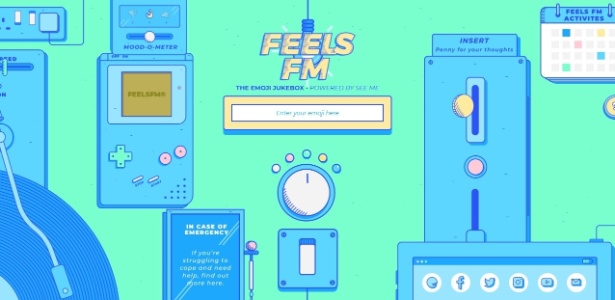 FeelsFM: o emoji da sua vida pode ajudar a encontrar a música da sua vida - reprodução
