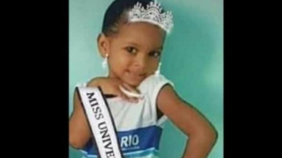 Ketellen Umbelino de Oliveira Gomes, de 5 anos, morreu após ser baleada em uma troca de tiros em Realengo - Reprodução/Rede Social