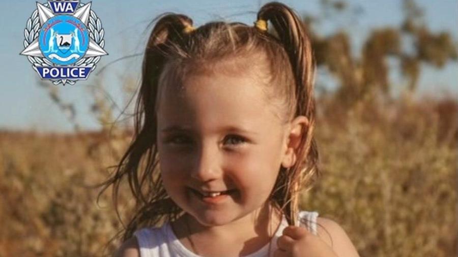 A pequena Cleo Smith, de 4 anos, desapareceu no início do sábado (16) da barraca de sua família em um acampamento remoto no oeste da Austrália - Divulgação/WA Police