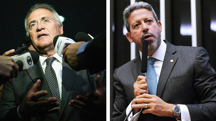 Renan Calheiros e Arthur Lira trocaram muitas farpas nos últimos dias por conta da eleição - Arte/ UOL
