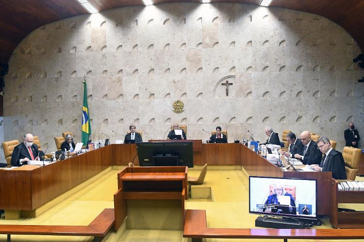 Moraes em sessão do STF que julgava o orçamento secreto em 15 de dezembro de 2022