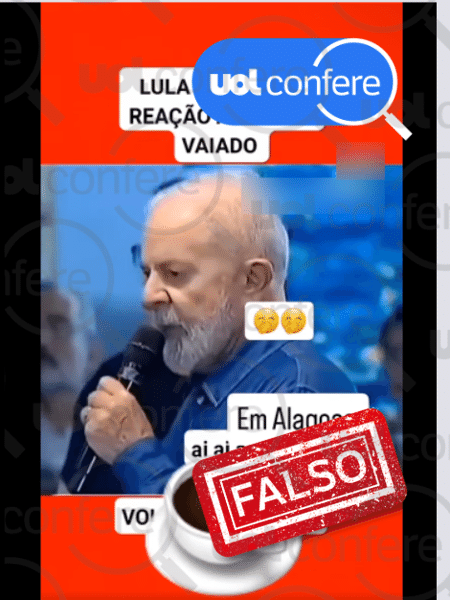 29.abr.2025 - Posts editam cenas de dois eventos para insinuar que Lula foi vaiado - Arte/UOL sobre Reprodução/Facebook