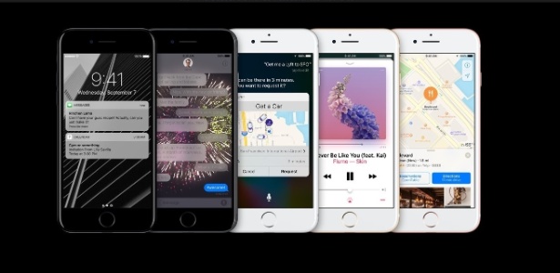 iOS 10 no iPhone 7 - Reprodução