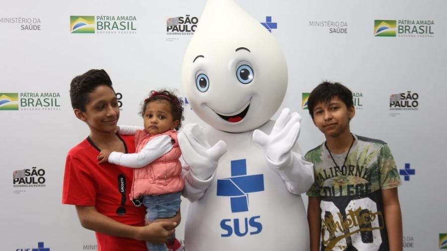 Zé Gotinha em campanha de vacinação em SP, ano passado - Erasmo Salomão/Ministerio da Saude/ Divulgação