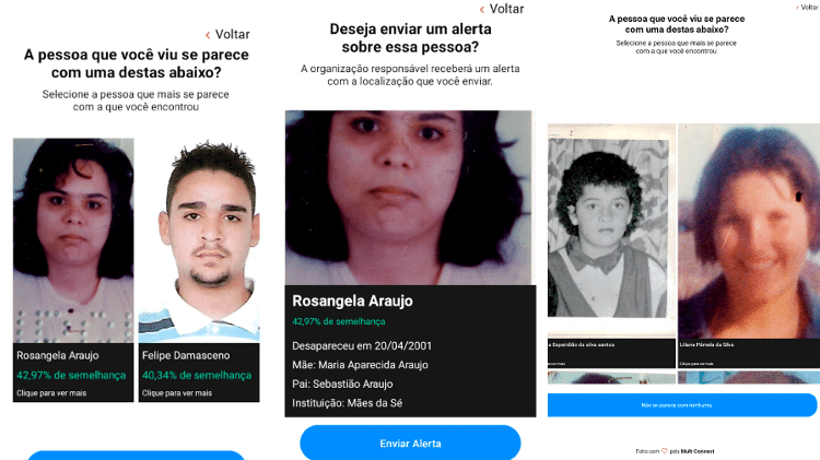 Family Faces, app criado por iniciativa da ONG Mães da Sé - Reprodução - Reprodução