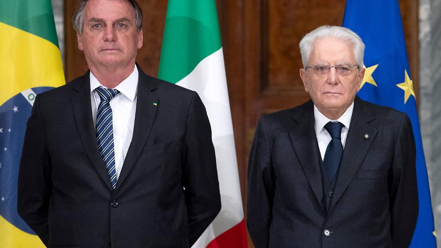Bolsonaro e o presidente italiano Sergio Mattarella - Quirinale Press Office / AFP