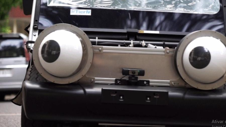 Pesquisadores colocaram "olhos" em carro autônomo - Reprodução/Universidade de Tóquio