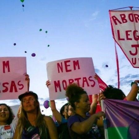 Manifestação pela legalização do aborto