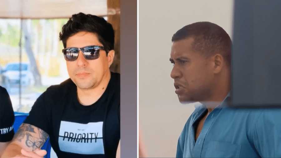 Ricardo Menezes Silva, 40 e Bruno Sales de Melo e Silva, 30. Briga acabou com a morte de um homem na Feira do Guará, em Brasília - TV Globo/Reprodução