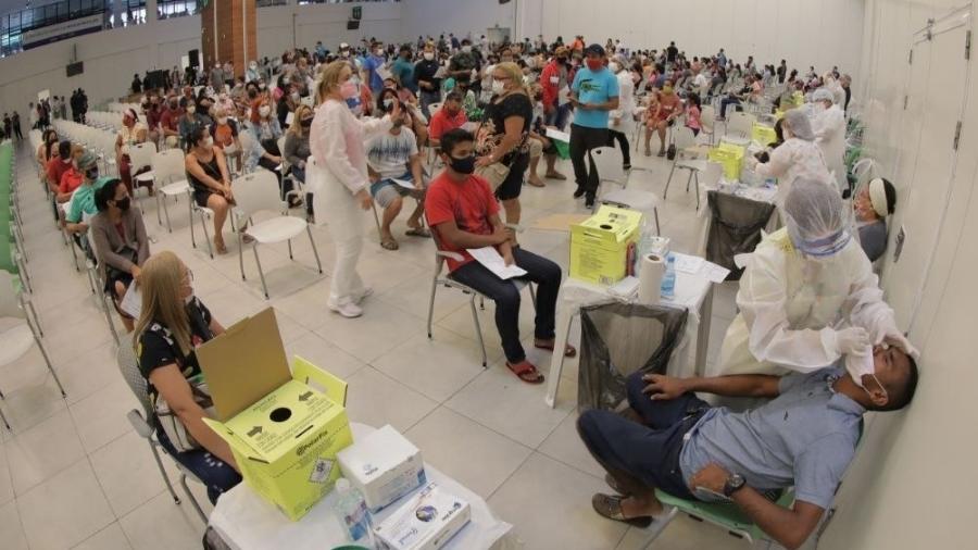 Centro de testagem montado em Manaus no início do ano - Rodrigo Santos/Secretaria de Saúde do Amazonas